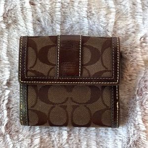 Coach Wallet in Signature Jacquard with Leather Trim